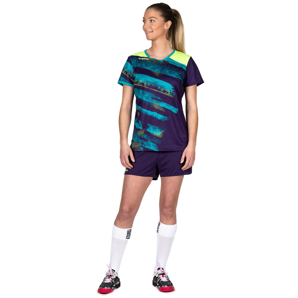 Damen Handball Trikot - H500 blau/schwarz