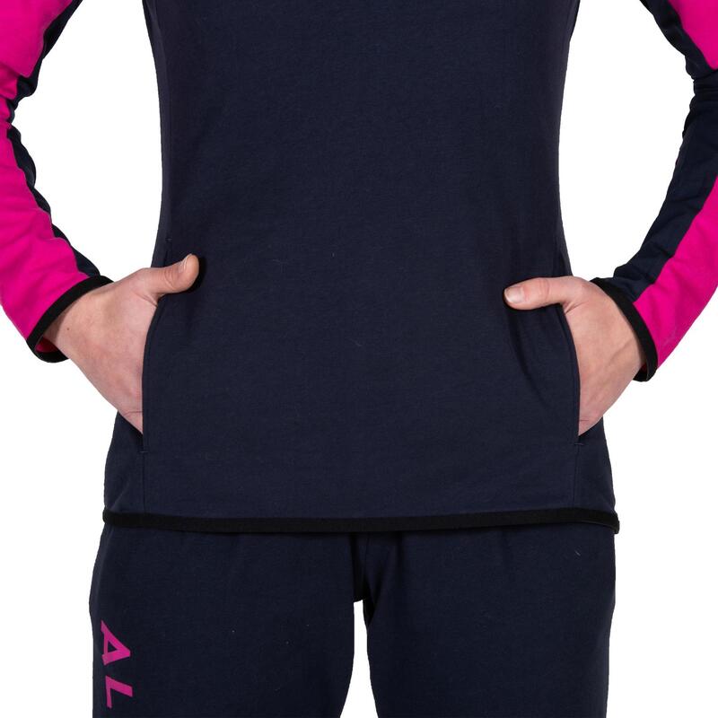 Dámská volejbalová bunda tmavě modro-růžová
