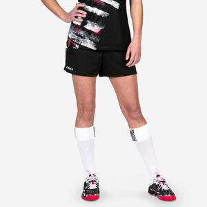 Pantalón Corto Balonmano Atorka H500 mujer Negro Gris