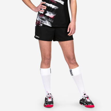 Short de handball H500 femme noir/gris