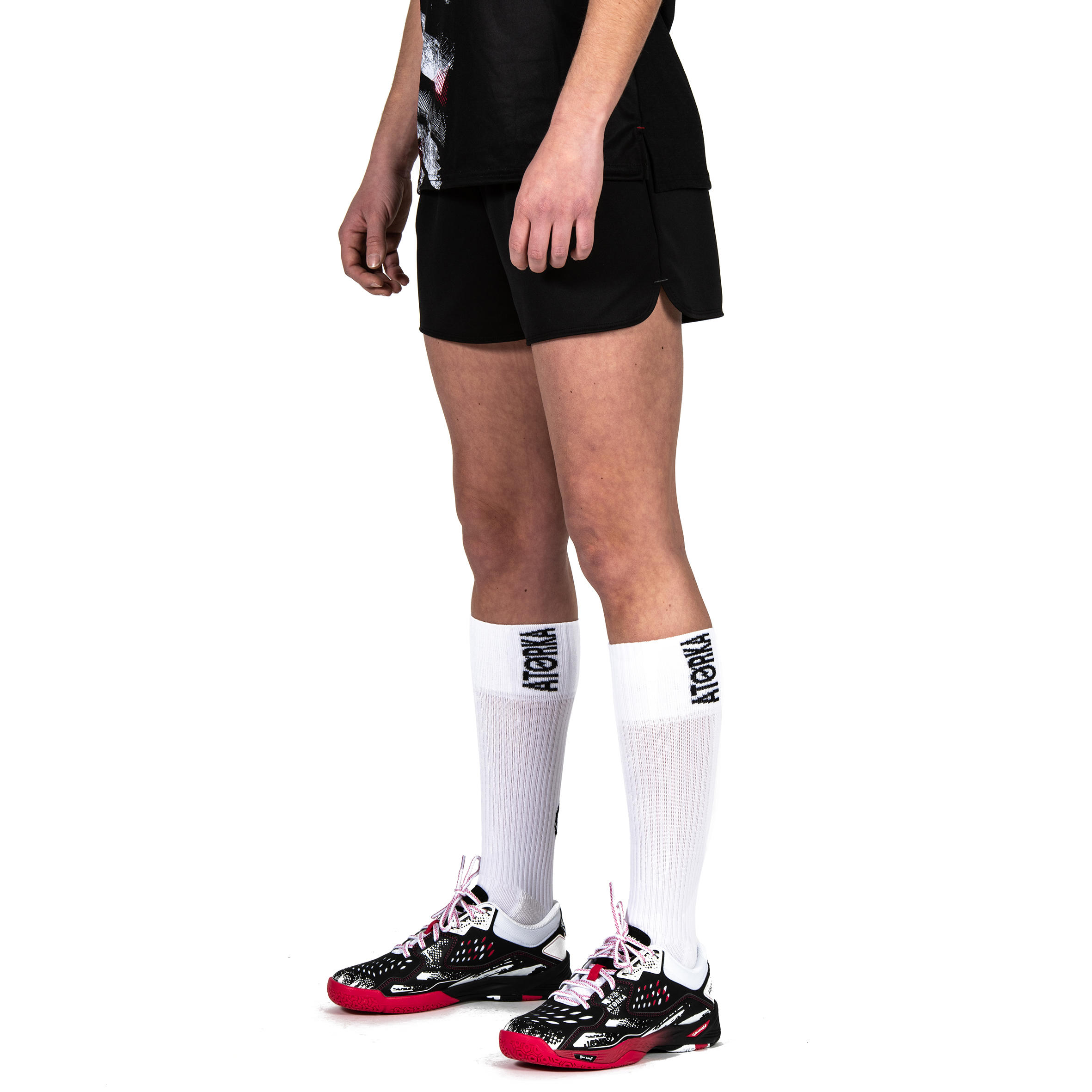 Pantalón Corto Balonmano Atorka H500 mujer Negro Gris 2/10