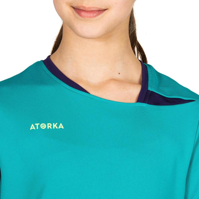 Camiseta de Balonmano Atorka H100 Niños Turquesa