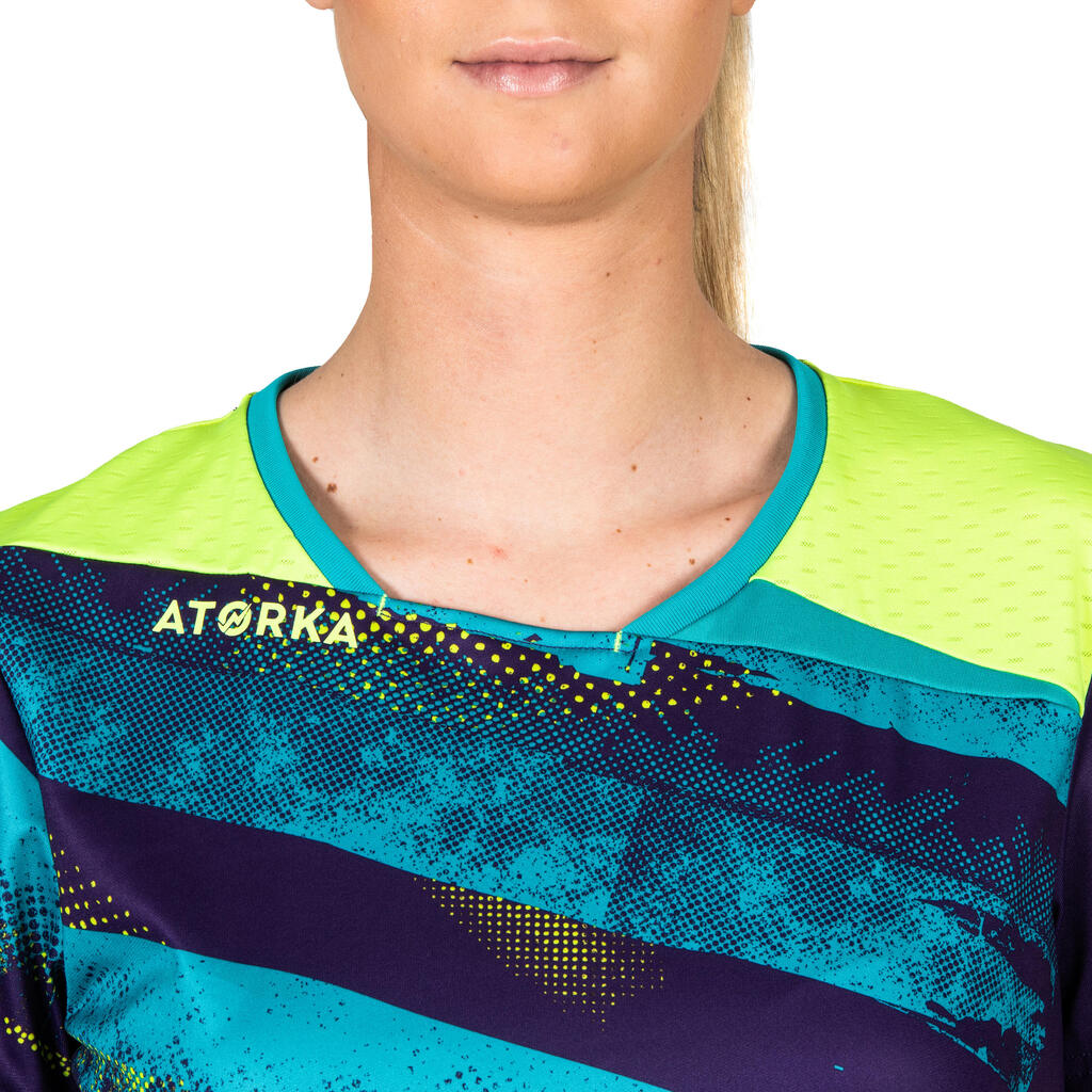 Damen Handball Trikot - H500 blau/schwarz
