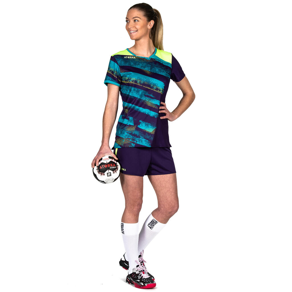 Damen Handball Trikot - H500 blau/schwarz
