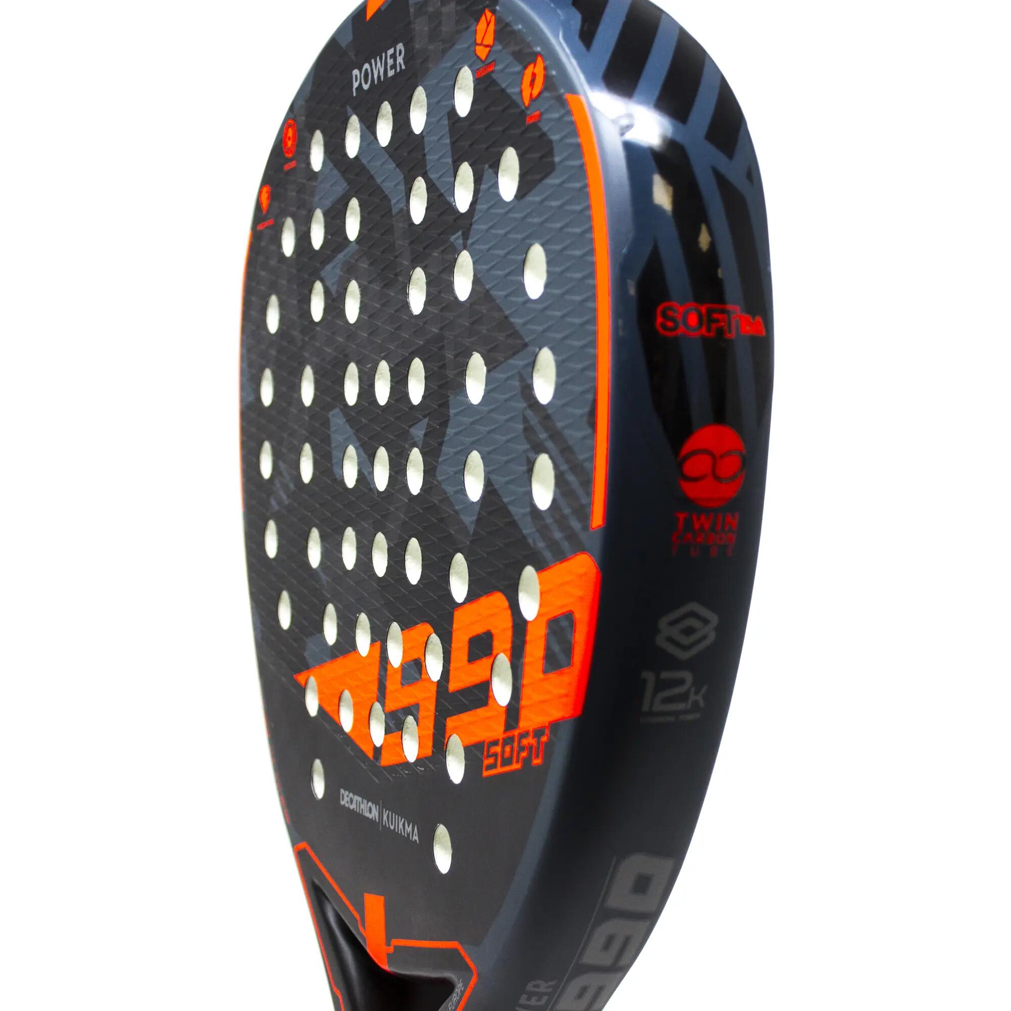 Adult Padel Racket PR 990 Power Soft - Black / Orange 5/10