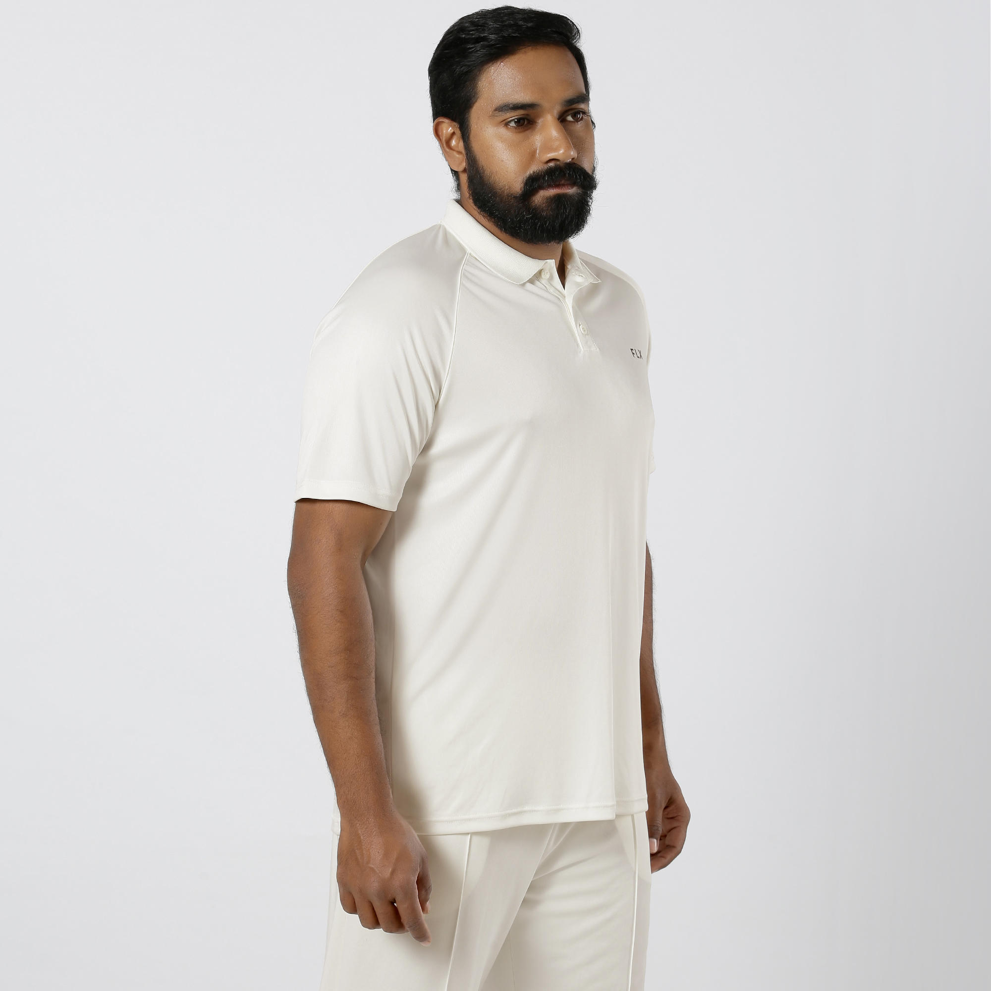 QUICK DRY CRICKET T-SHIRT, IVORY 100 