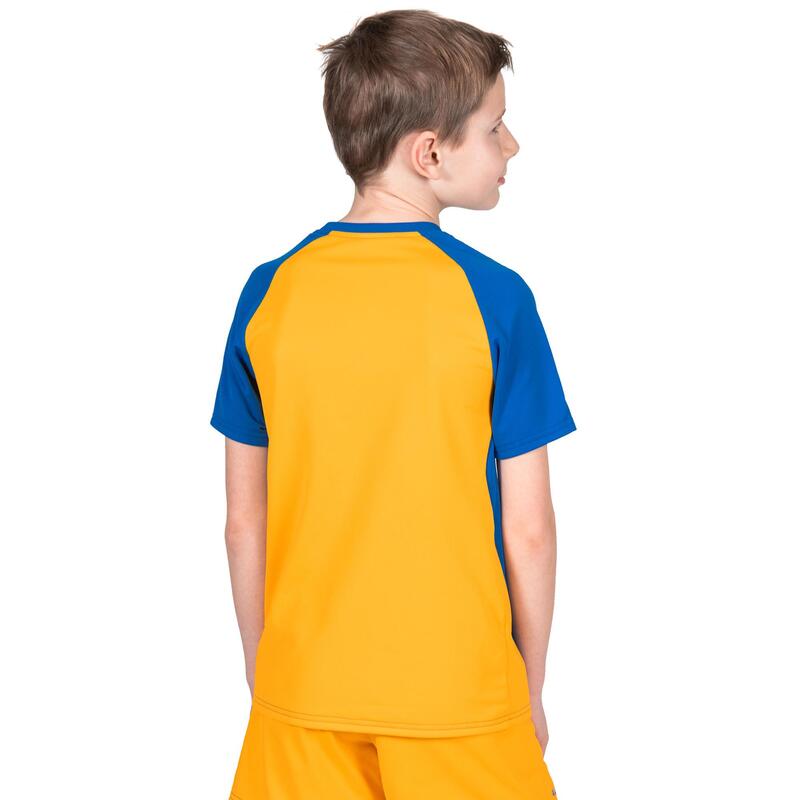 Maillot de volley-ball garçon V100 bleu et jaune