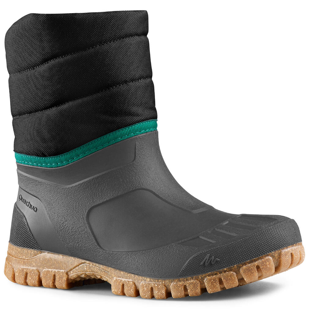 Schneestiefel SH100 Warm Wasserdicht Halbhoch Recyclingsohle Herren schwarz/grün