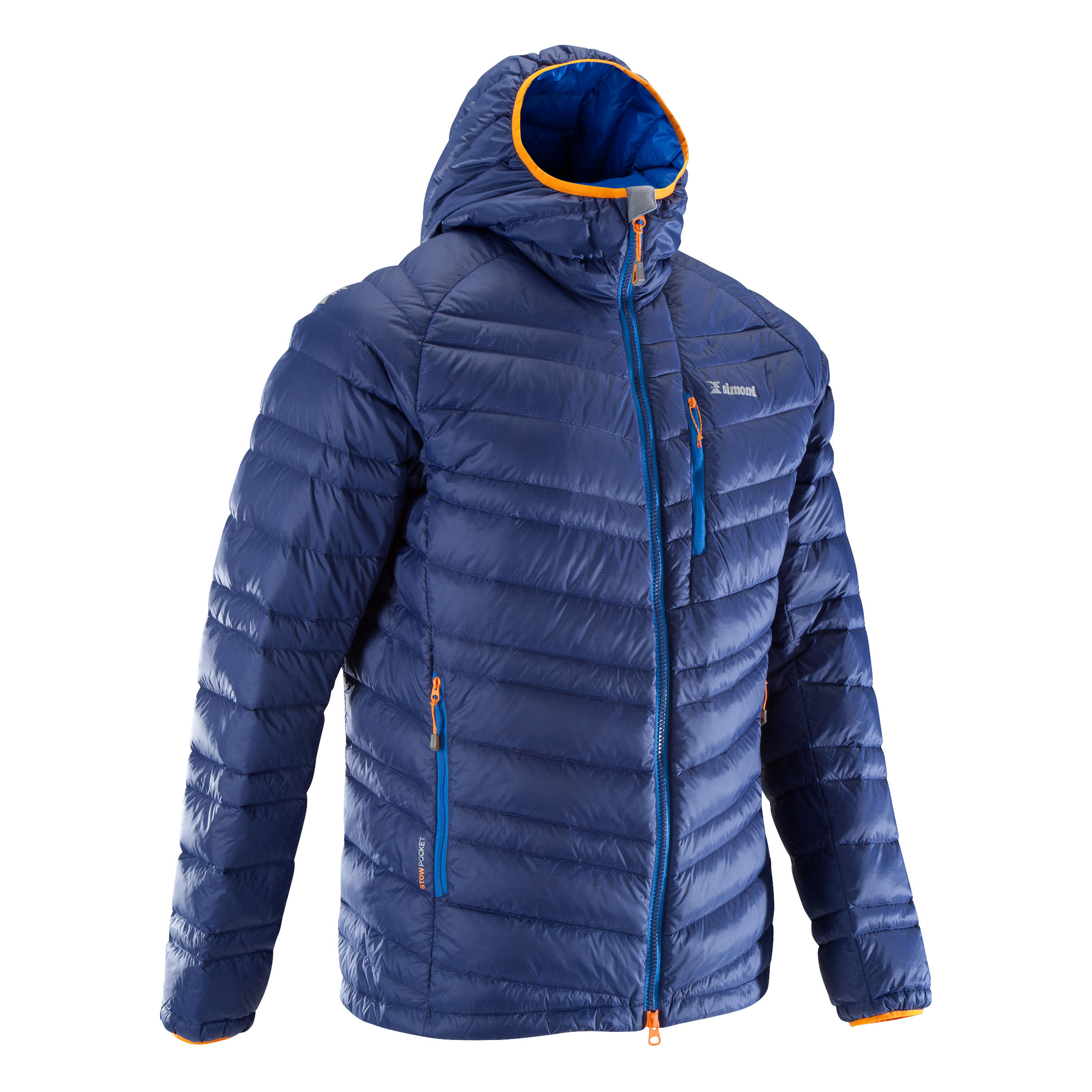 grey long padded jacket