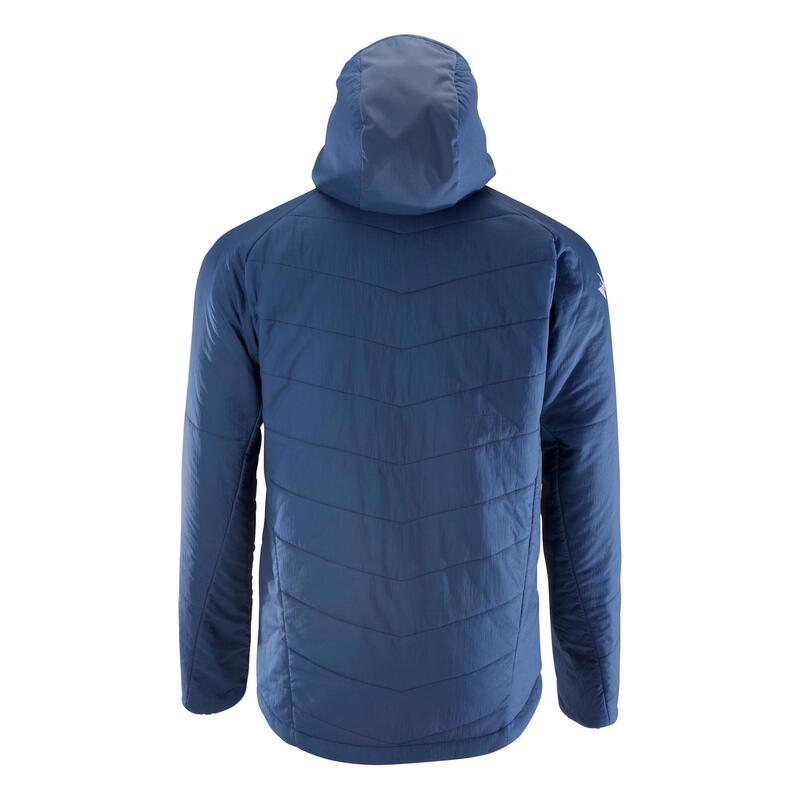 Gewatteerde jas voor bergbeklimmen heren Alpinism grijsblauw