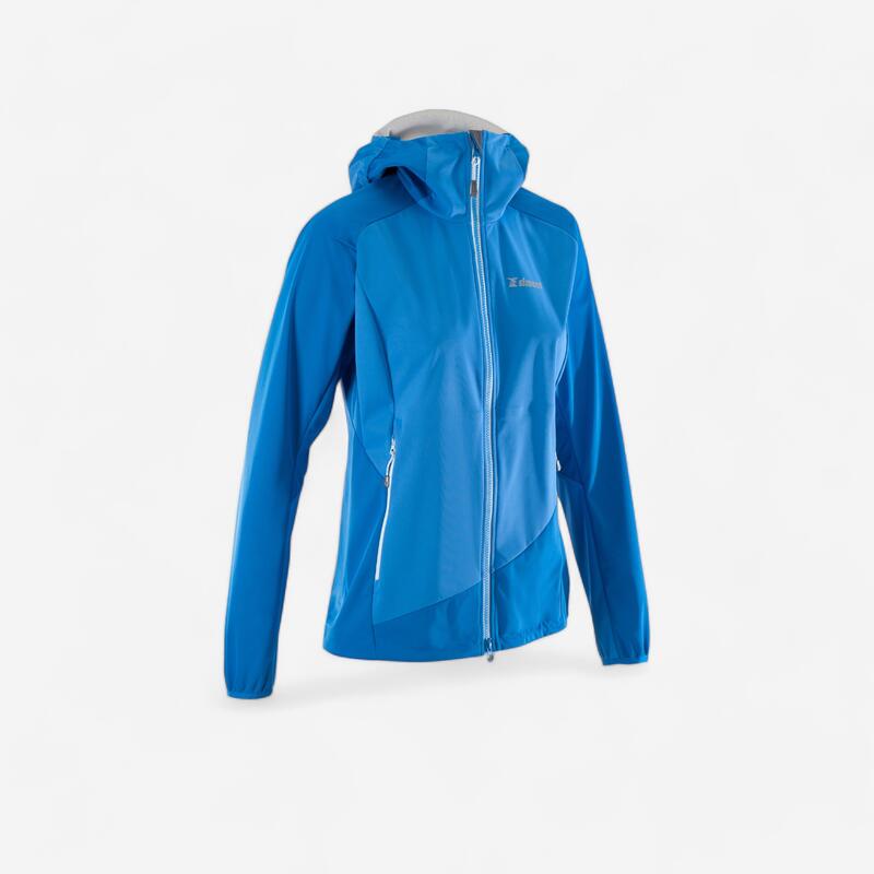 Softshell de Alpinismo y Montaña Simond Alpinism Light Mujer Azul Cortavientos