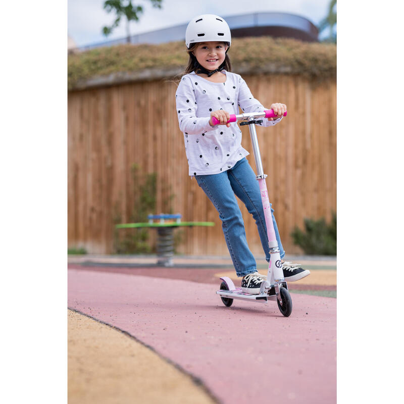 Scooter Roller Kinder Mid 1 weiss/rosa