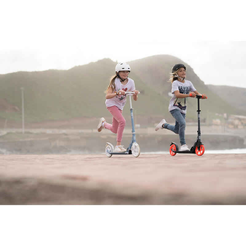 City Roller Scooter mit Ständer - Mid 7 marineblau/orange