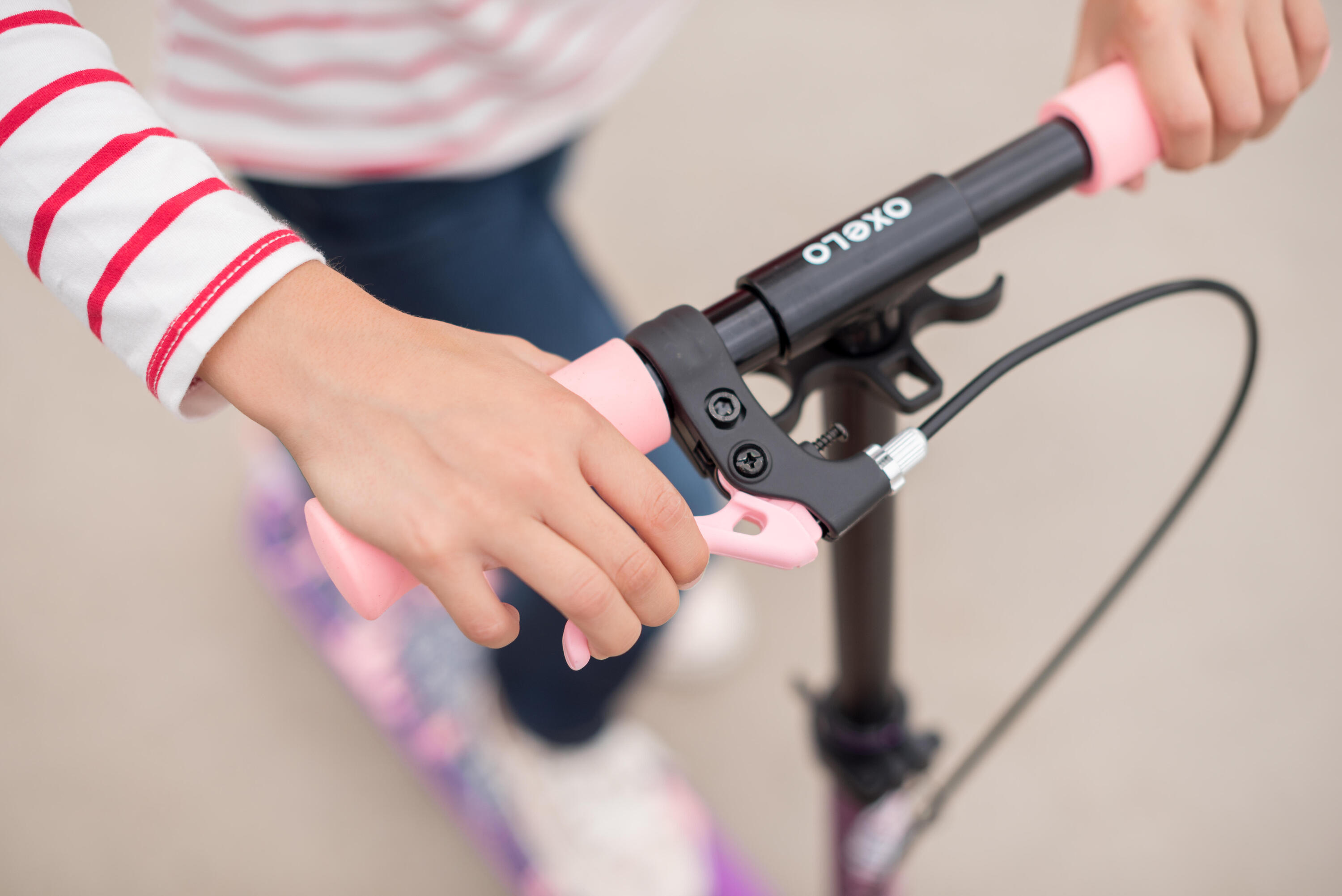 Trottinette enfant mid5 avec frein au guidon et suspension violette 38/41