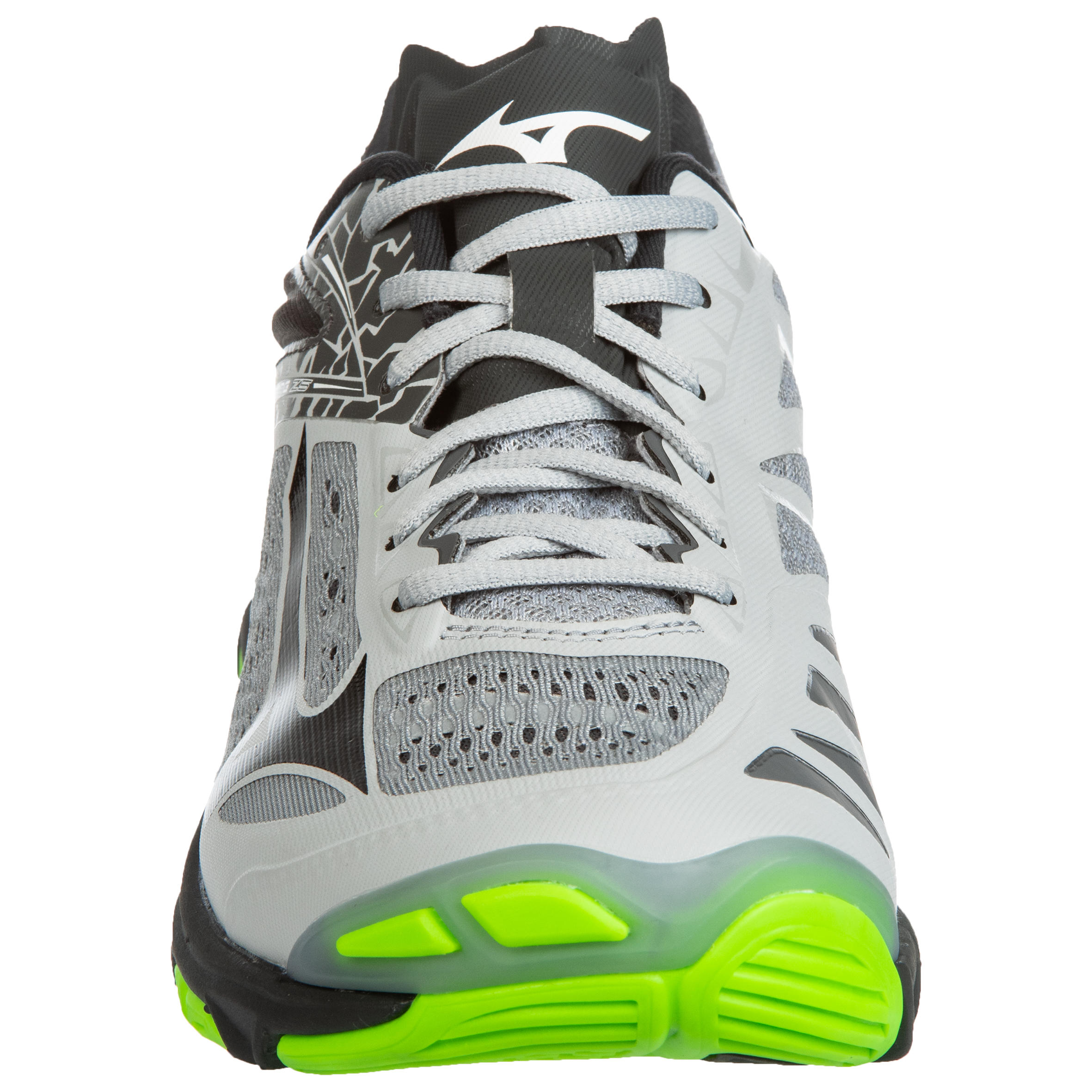 CHAUSSURES DE VOLLEY-BALL HOMME WAVE LIGHTNING VERTES, NOIRES ET GRISES MIZUNO 2/6