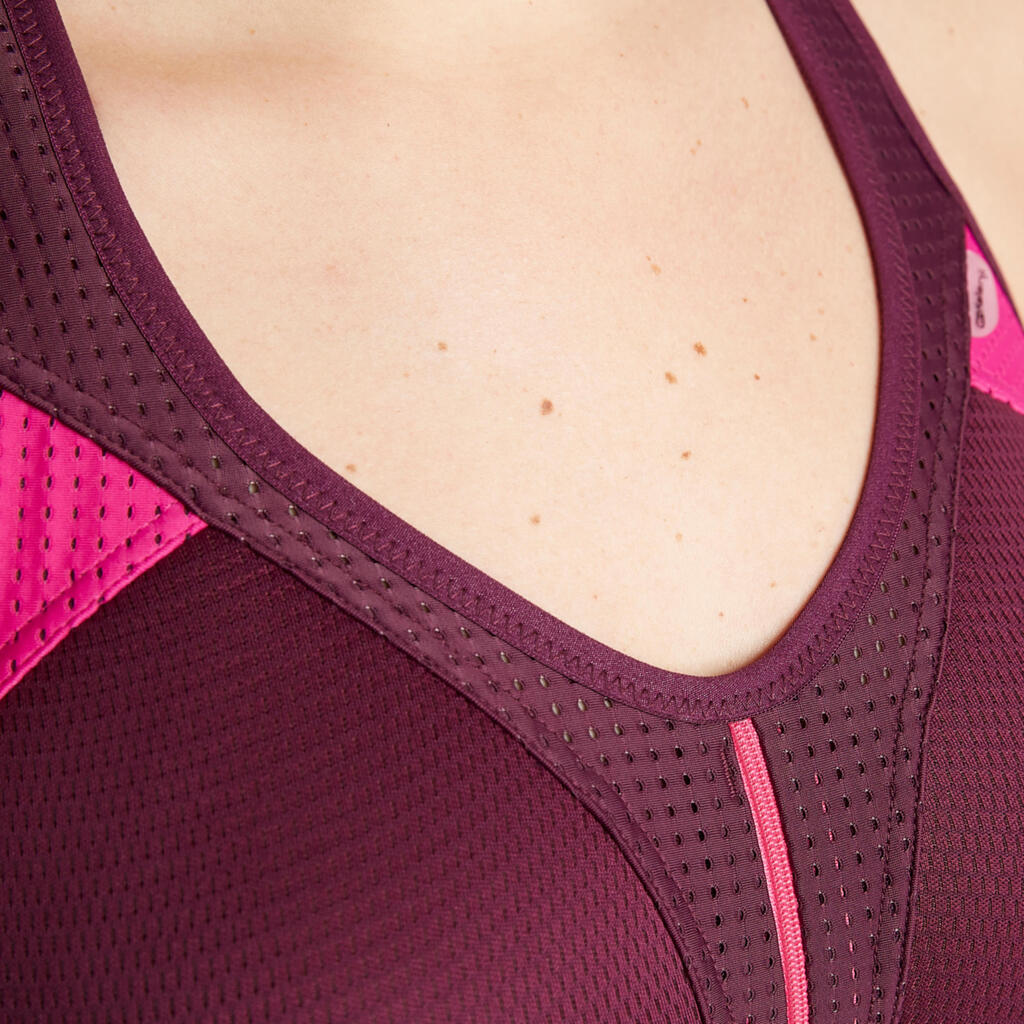 Zipped Running Bra - High support