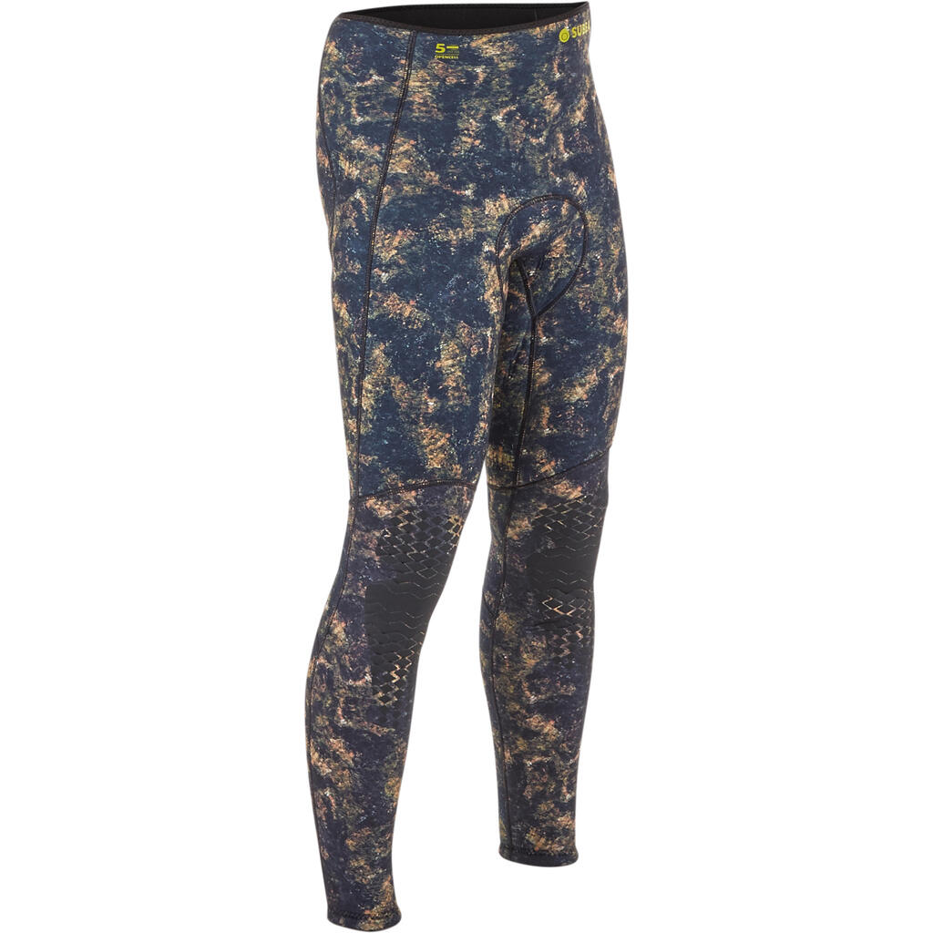 Neoprenhose SPF 500 Glattneopren 5 mm unstrukturiert Camo schwarz