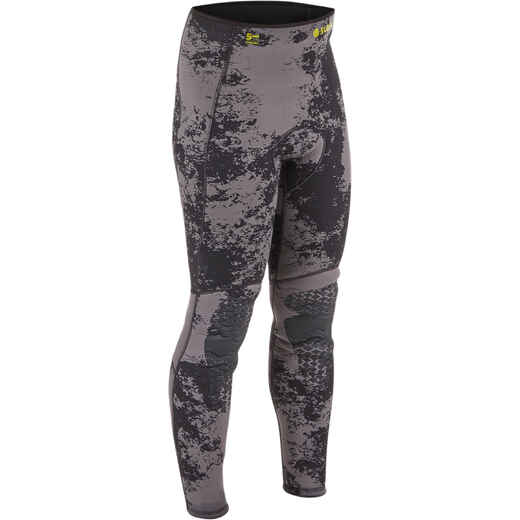 
      Men's spearfishing trousers 5 mm neoprene SPF 540 grey camouflage
  