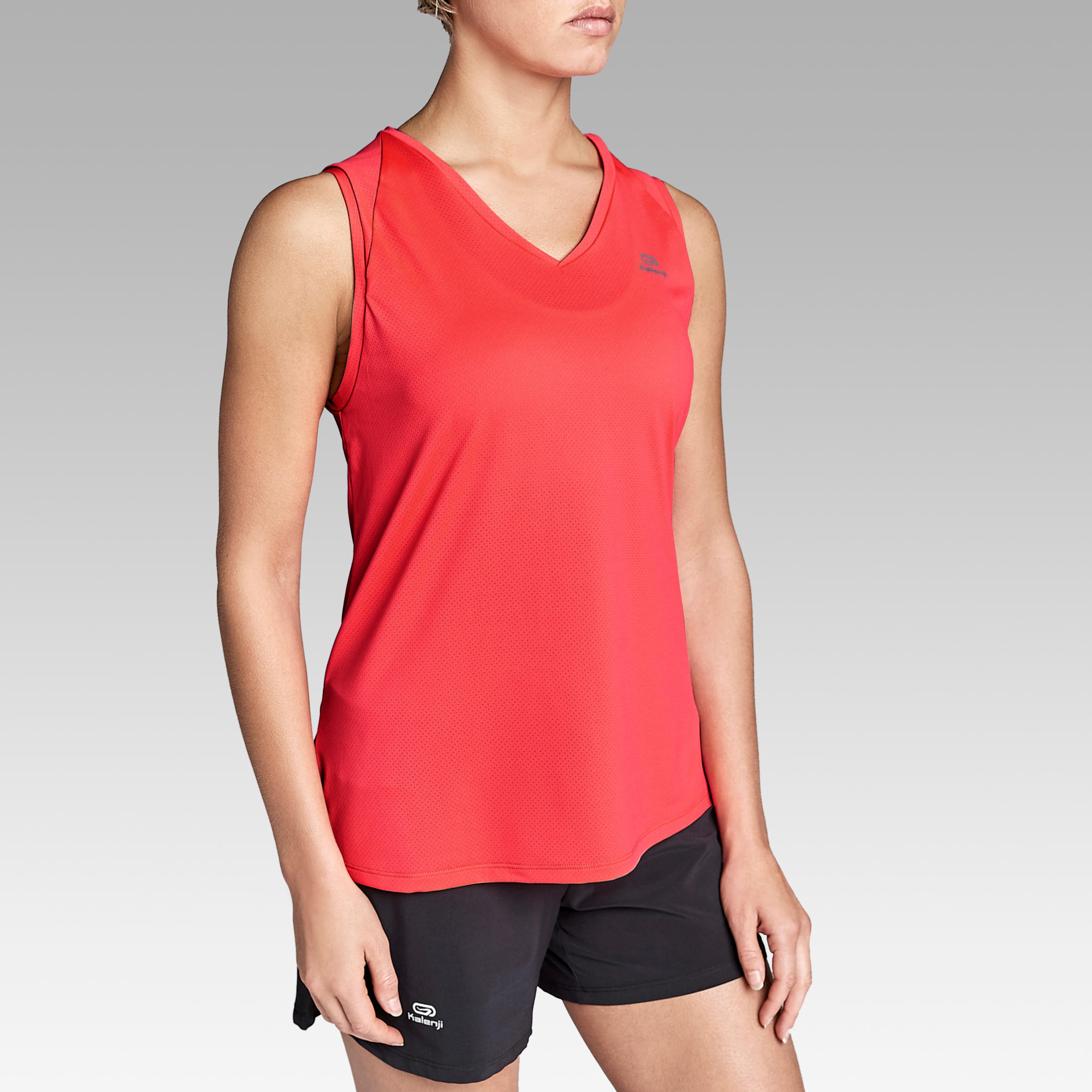 womens red running tank top