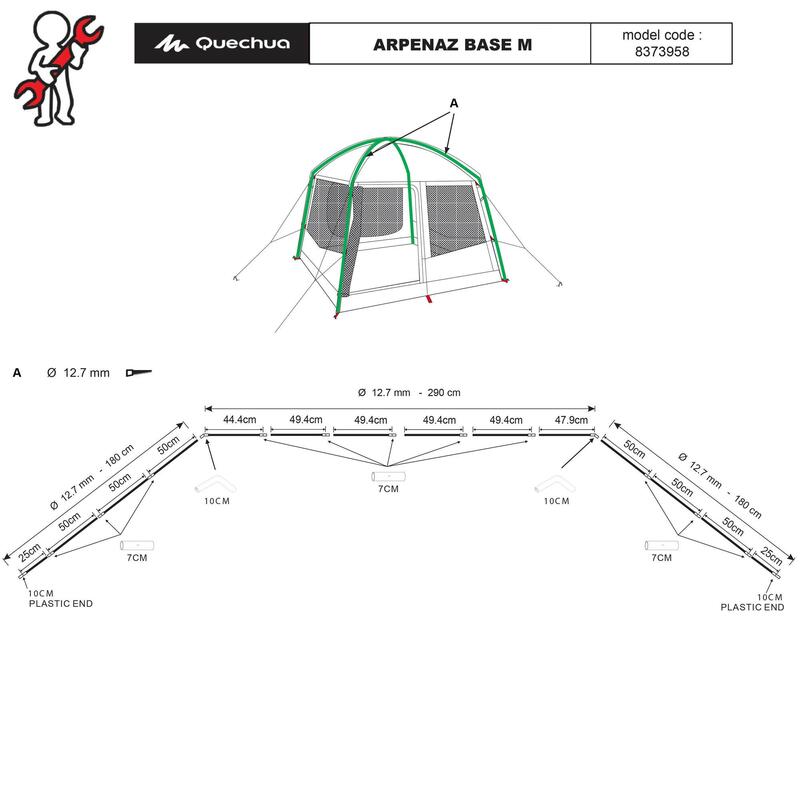 PRODUCTO OCASIÓN: Carpa Plegable Habitáculo Camping Quechua Arpenaz Base M