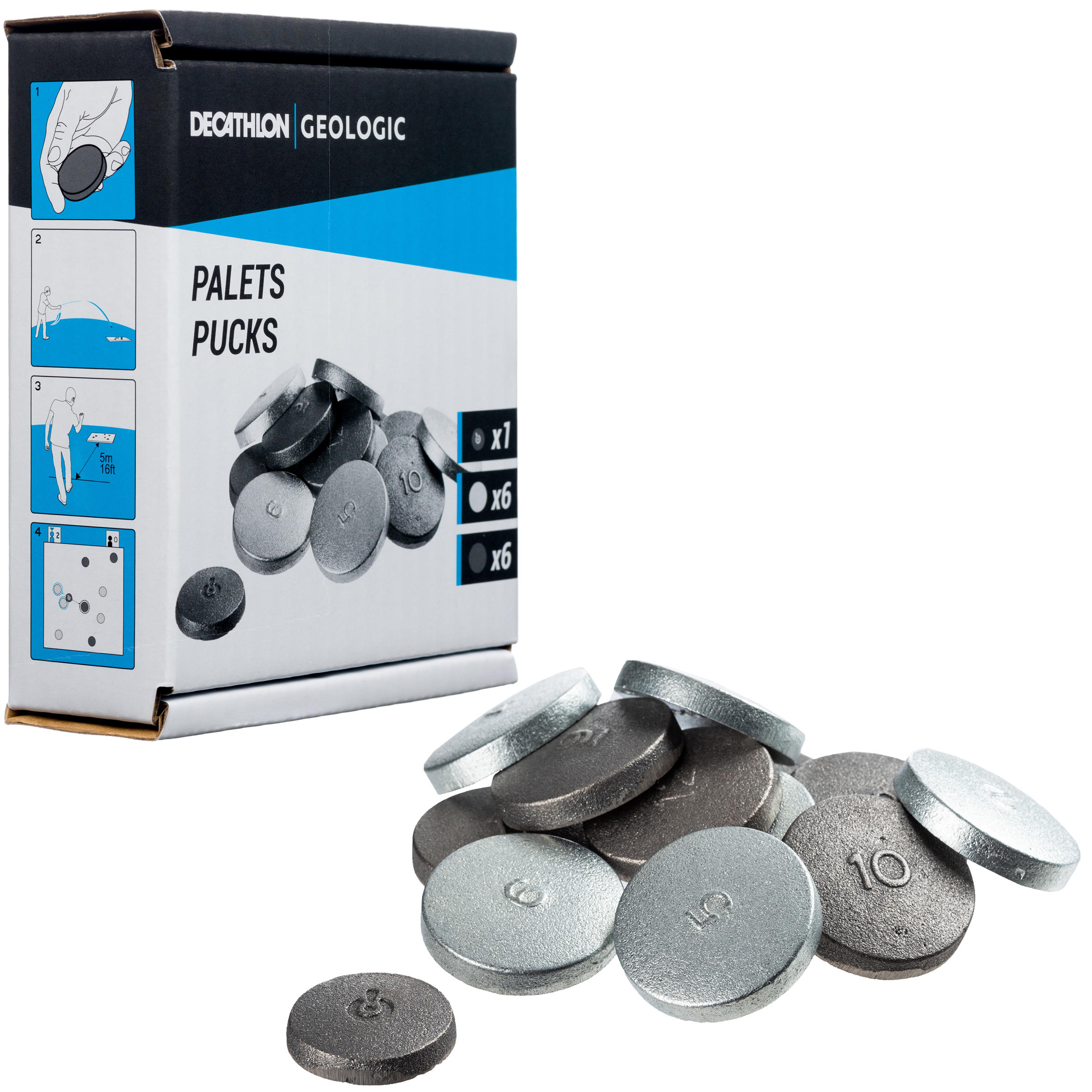 Set de 12 palets bretons en fonte couleurs + 1 maître 2/7