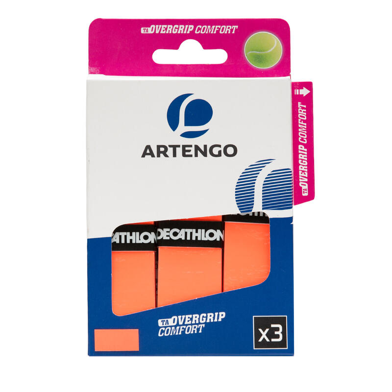Griffband Comfort Tennisschläger Overgrip 3er-Pack orange