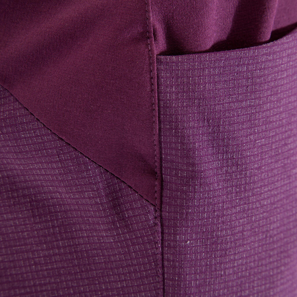 Dámske strečové nohavice Edge na lezenie fialové