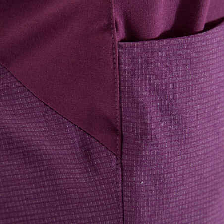 WOMEN’S STRETCH CLIMBING TROUSERS - PLUM-COLOURED