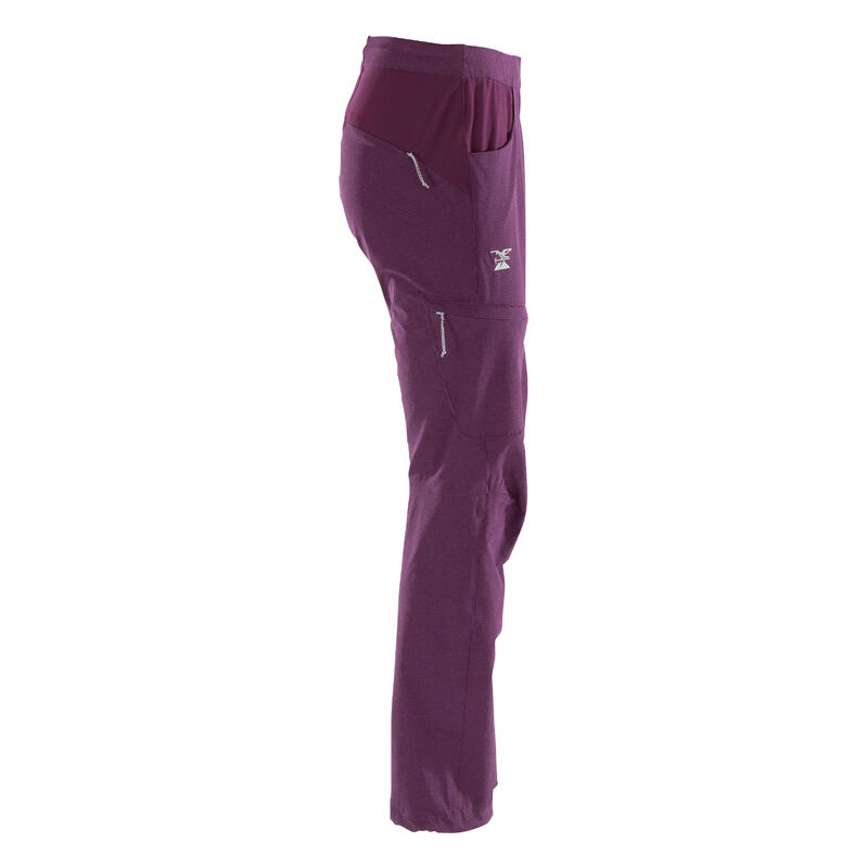Pantalon de escalada y montaña Mujer Simond Edge violeta