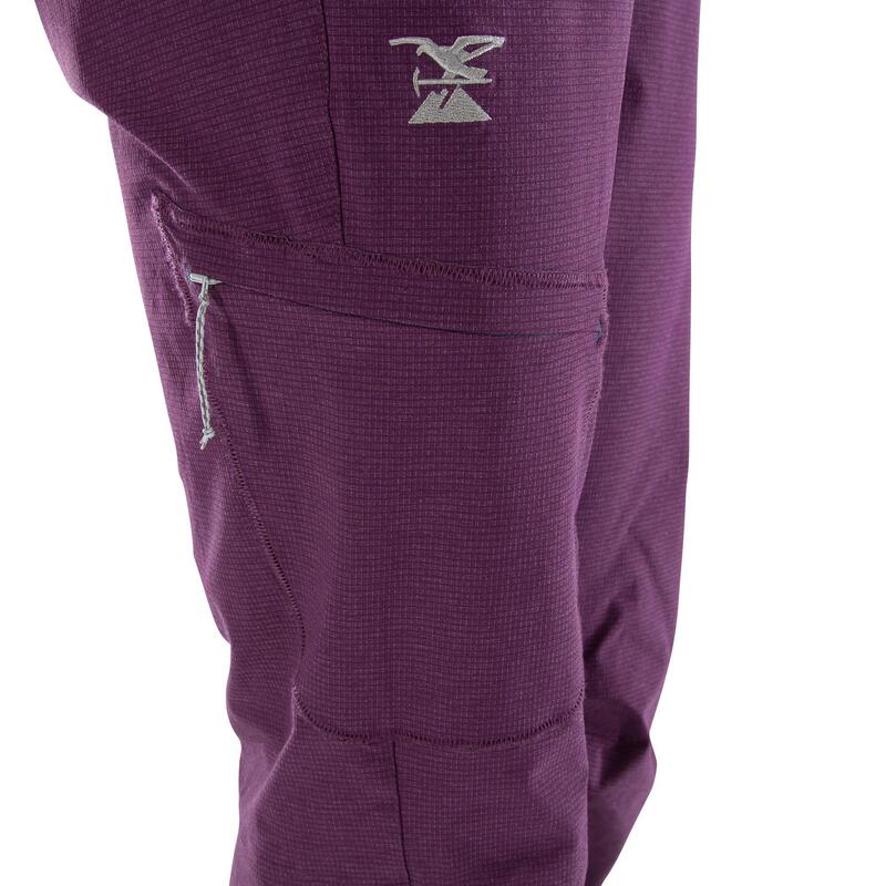 Pantalon de escalada y montaña Mujer Simond Edge violeta