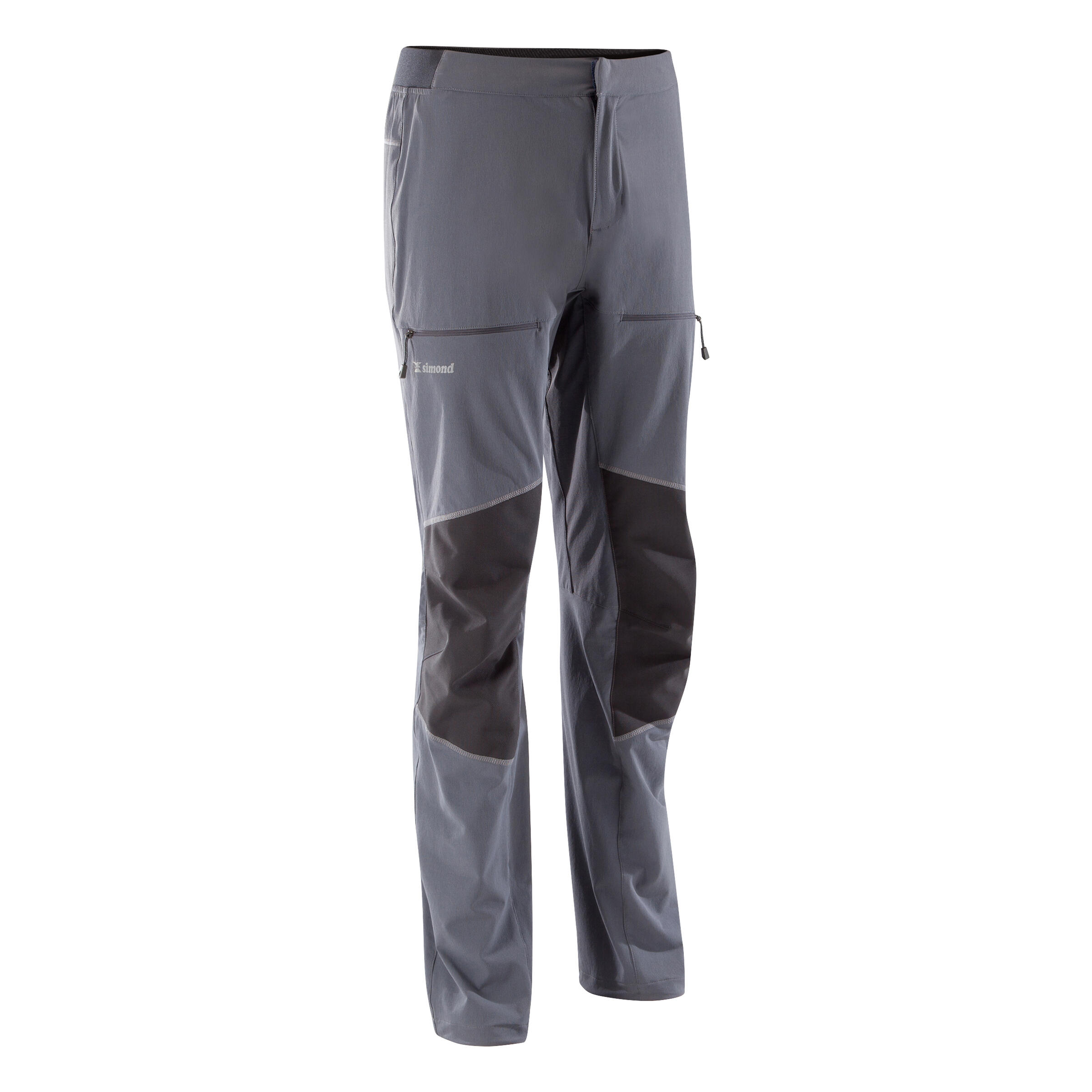 Men's Climbing and Mountaineering Lightweight Trousers - Rock 2 Grey Simond - Decathlon