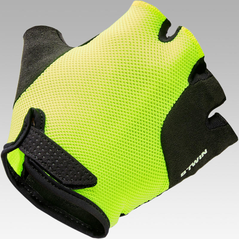kids cycling gloves 500 yellow btwin gloves size chart