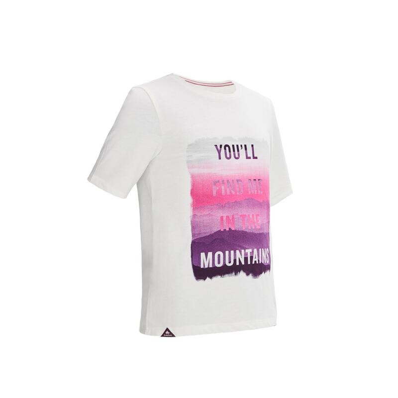 T-Shirt de randonnée - MH100 blanc - enfant