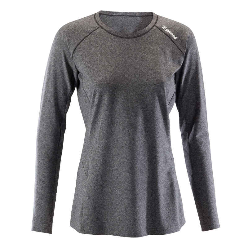 Klettershirt langarm Stretch Vertika Damen blaugrau Klettershirt langarm Stretch Vertika Damen blaugrau
