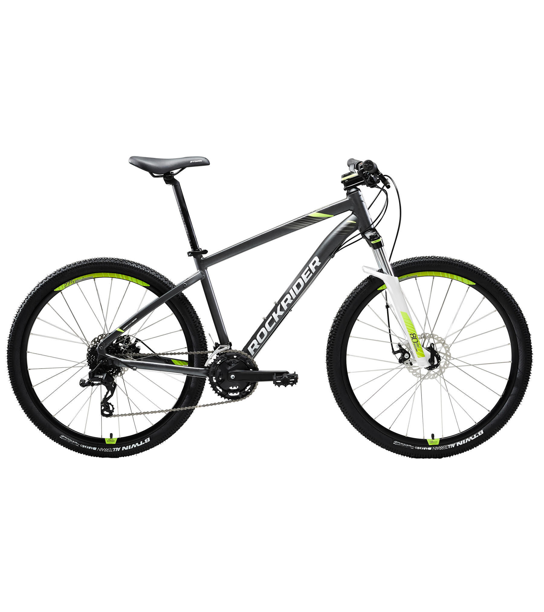 ROCKRIDER ST 520 MOUNTAIN BIKE GREY YELLOW