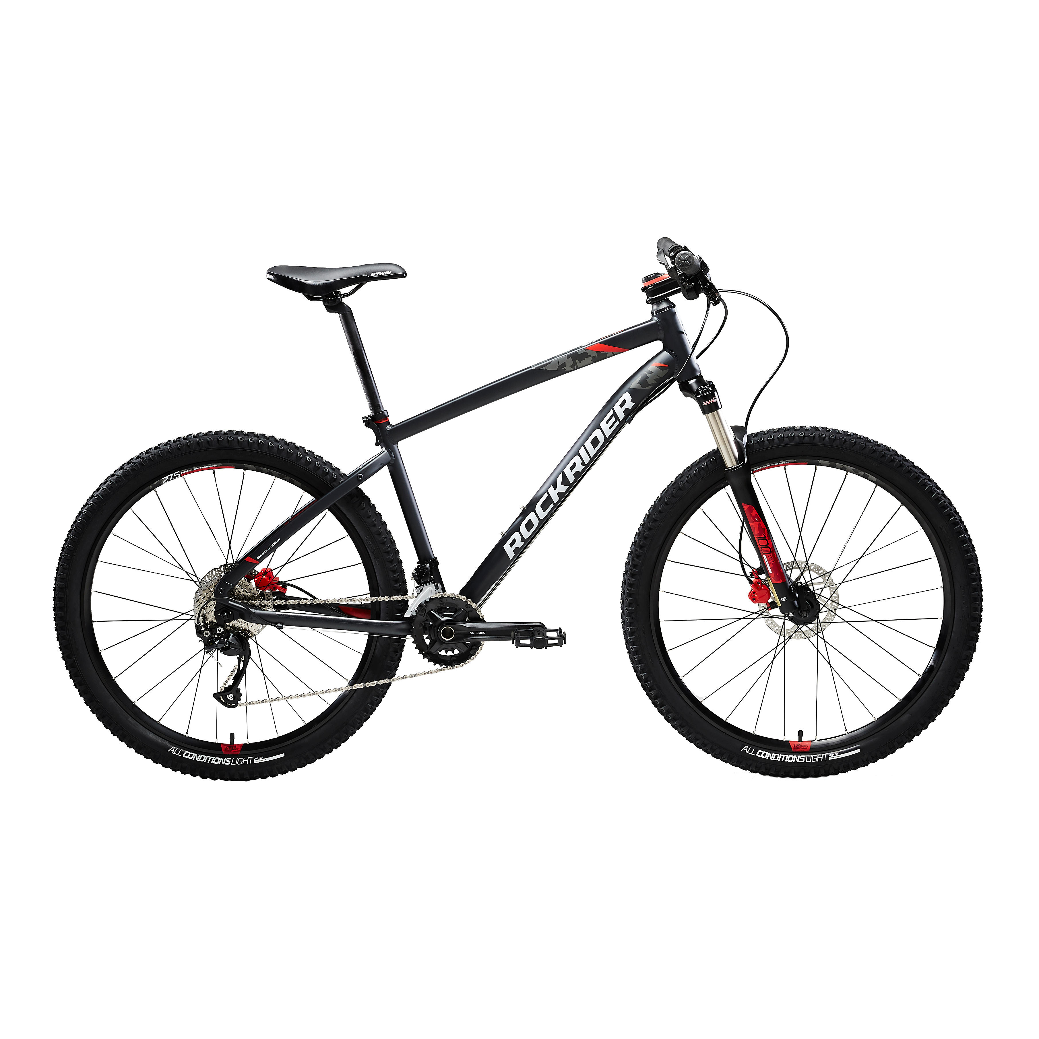 VÉLO VTT ST 540 NOIR ROUGE 27,5\