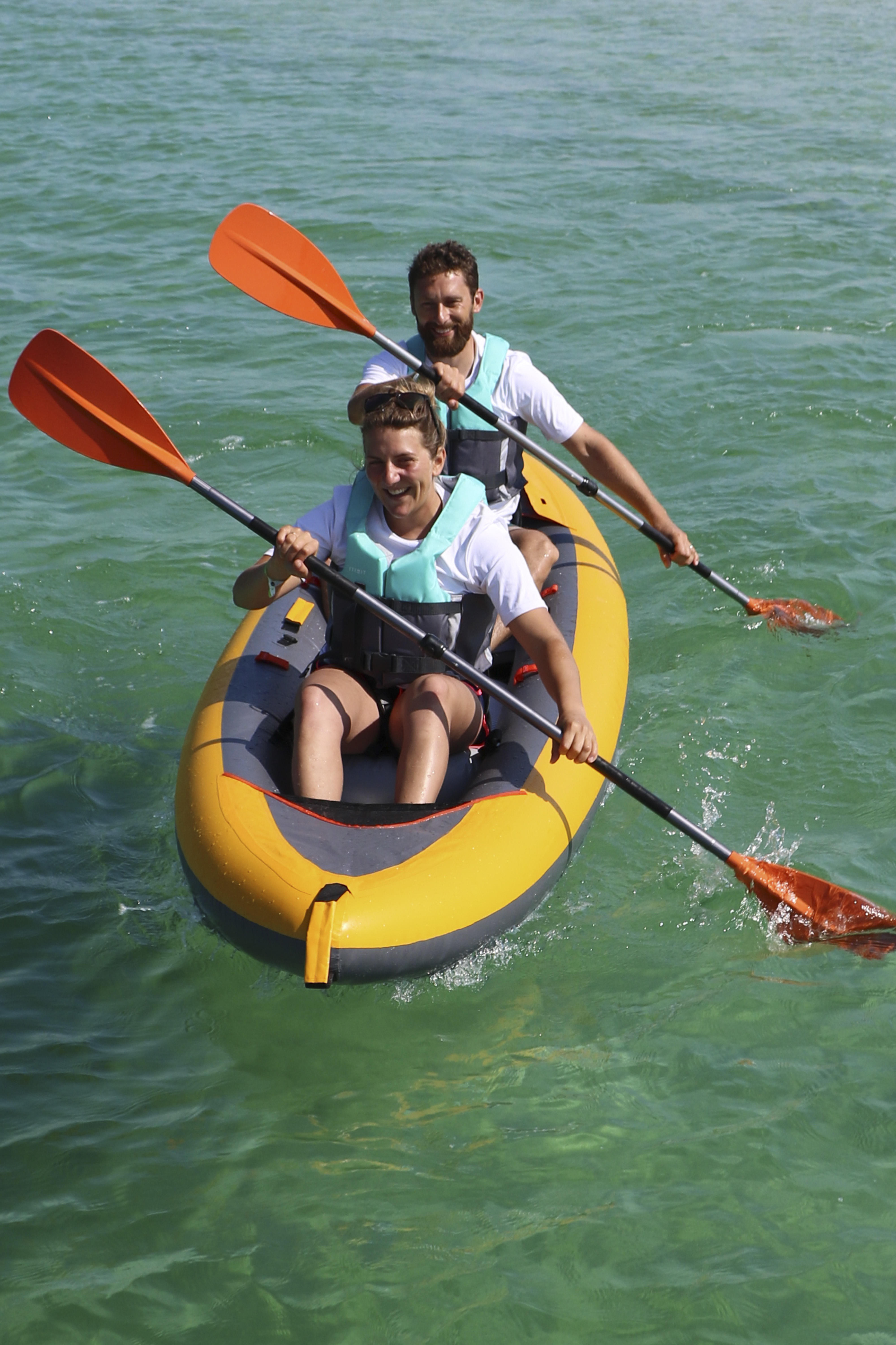 Kayak gonflable 2 personnes - KTI 100+ jaune - ITIWIT