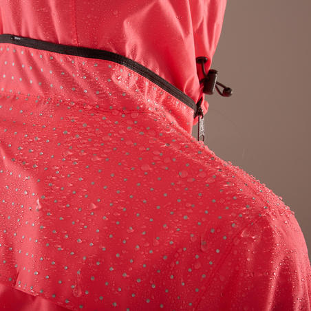 Жіноча куртка 100 для їзди на велосипеді, водонепроникна - Рожева