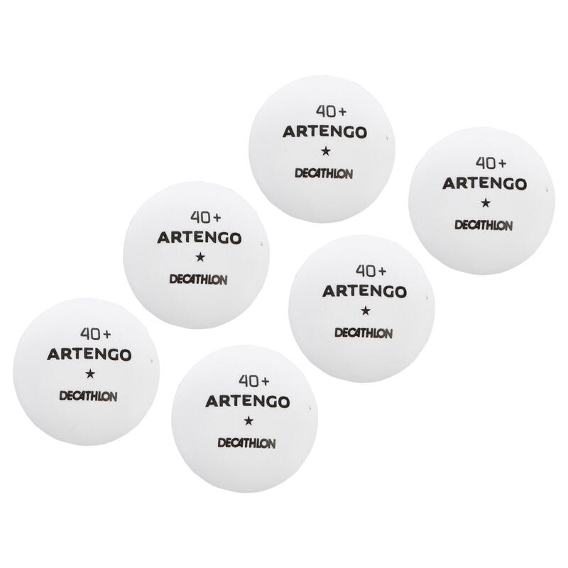 BALLES DE TENNIS DE TABLE TTB 100 1* 4+ X6 BLANCHE BALLES DE TENNIS DE TABLE TTB 100 1* 4+ X6 BLANCHE