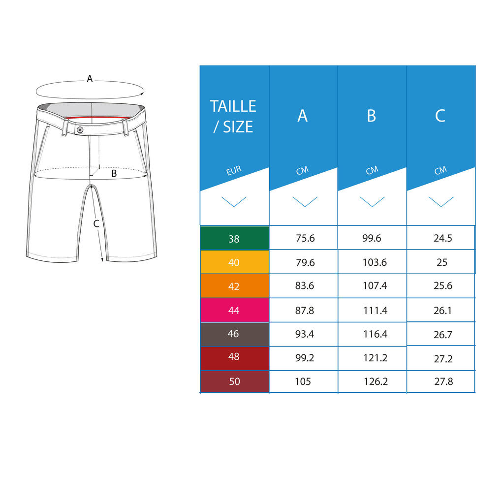 Golf Bermuda Shorts Herren stahlgrau