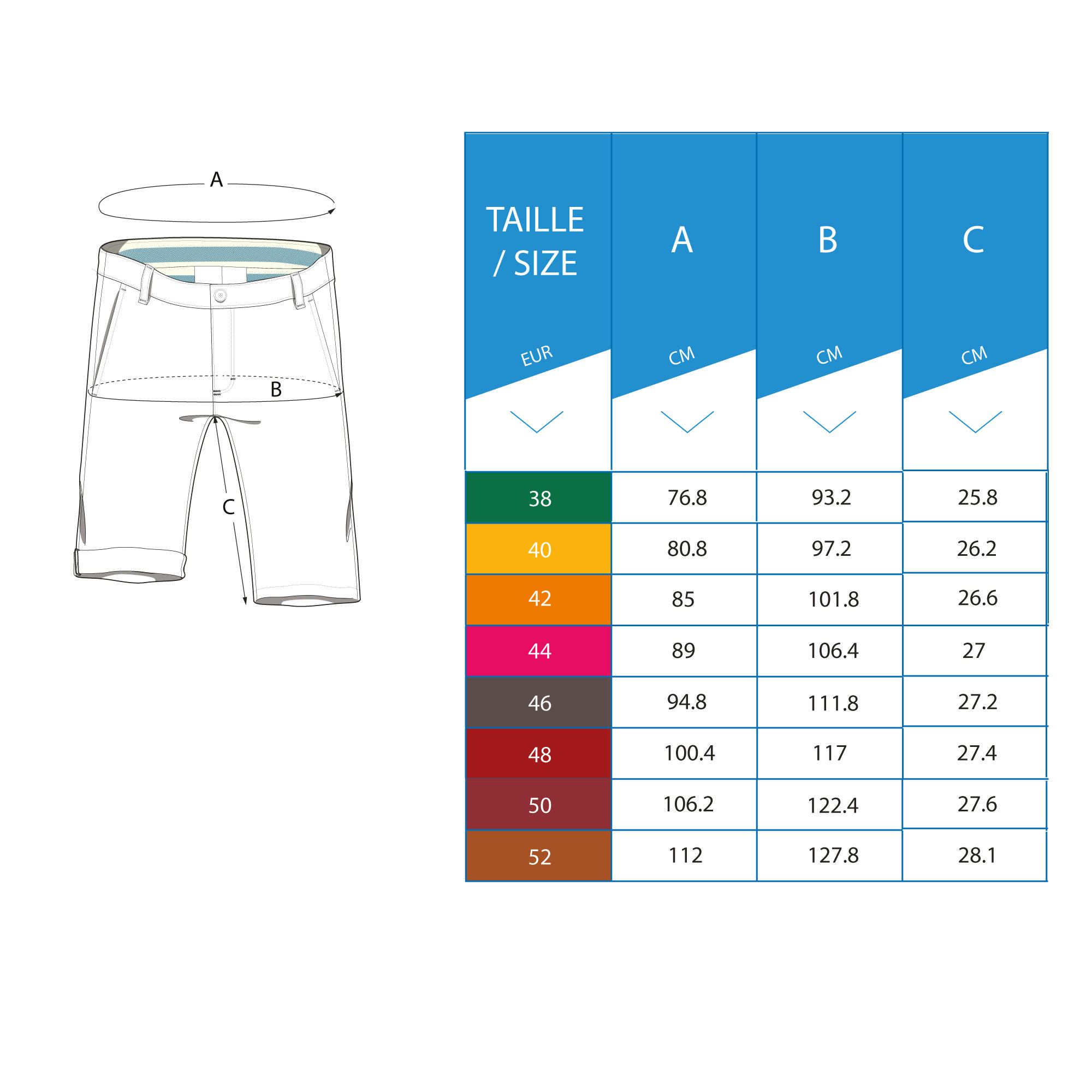 Short de golf en coton homme, MW 500 - INESIS