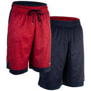 Intermediate Reversible Basketball Shorts - Navy/Red