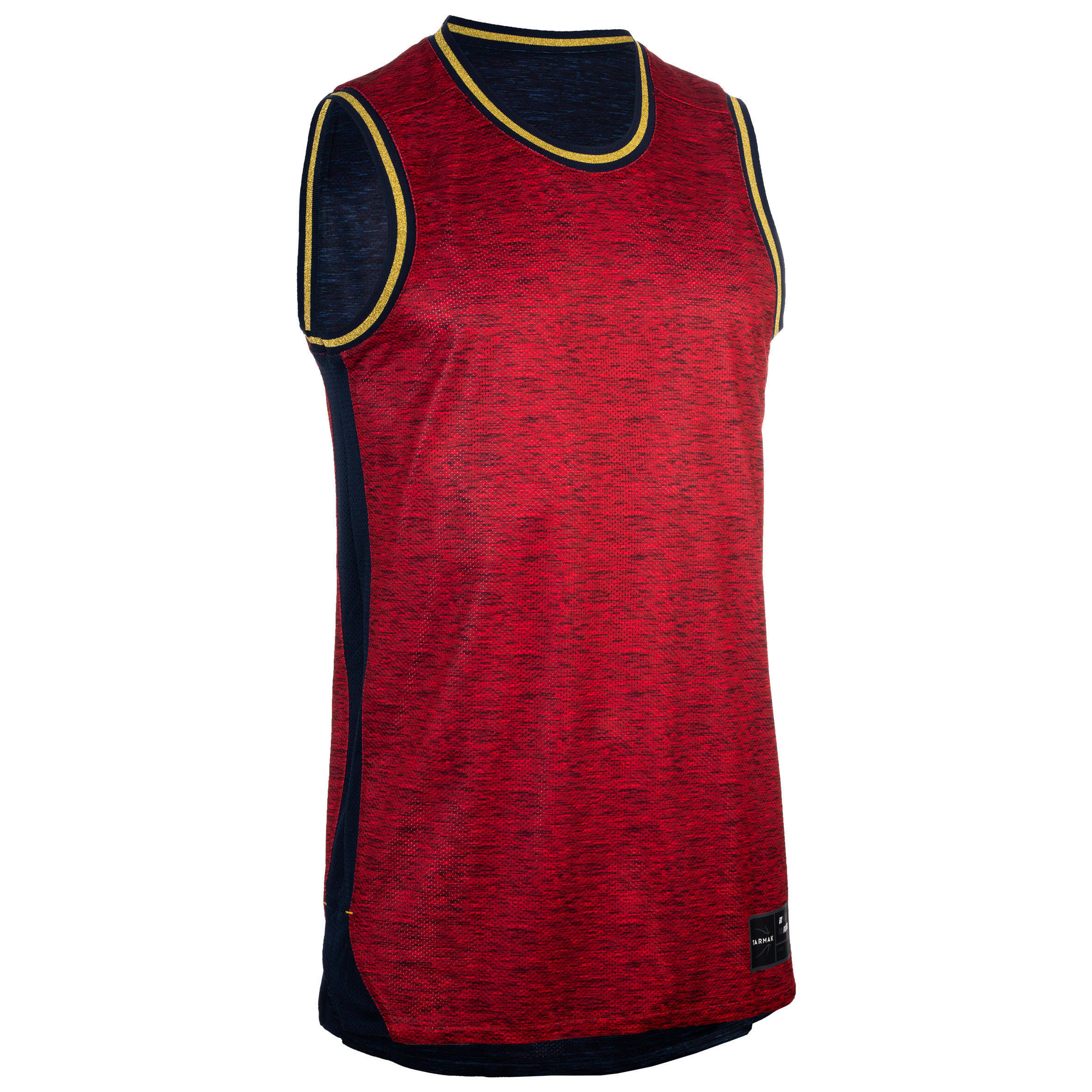 Reversible Sleeveless Basketball Jersey, Intermediate Players - Red/Navy -  3