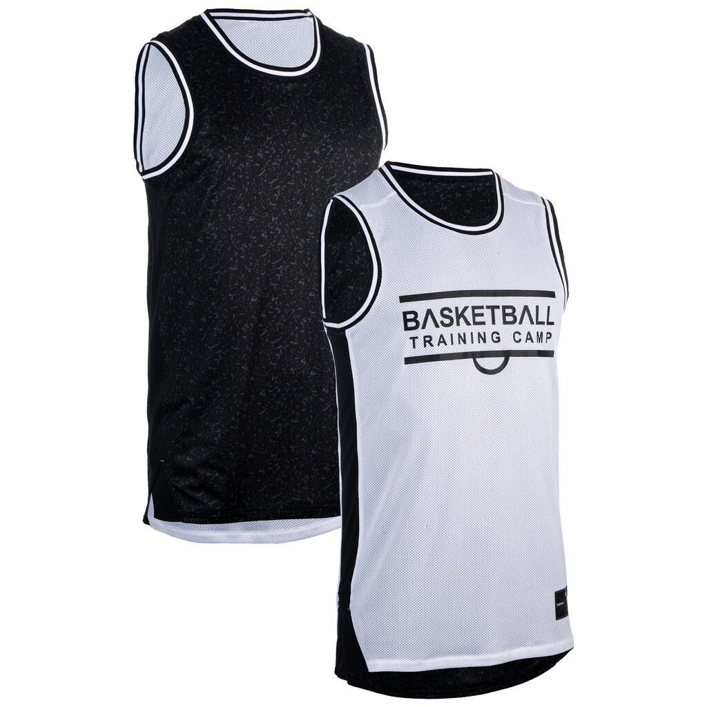 Basketballtrikot ärmellos wendbar T500R Herren blau/grau