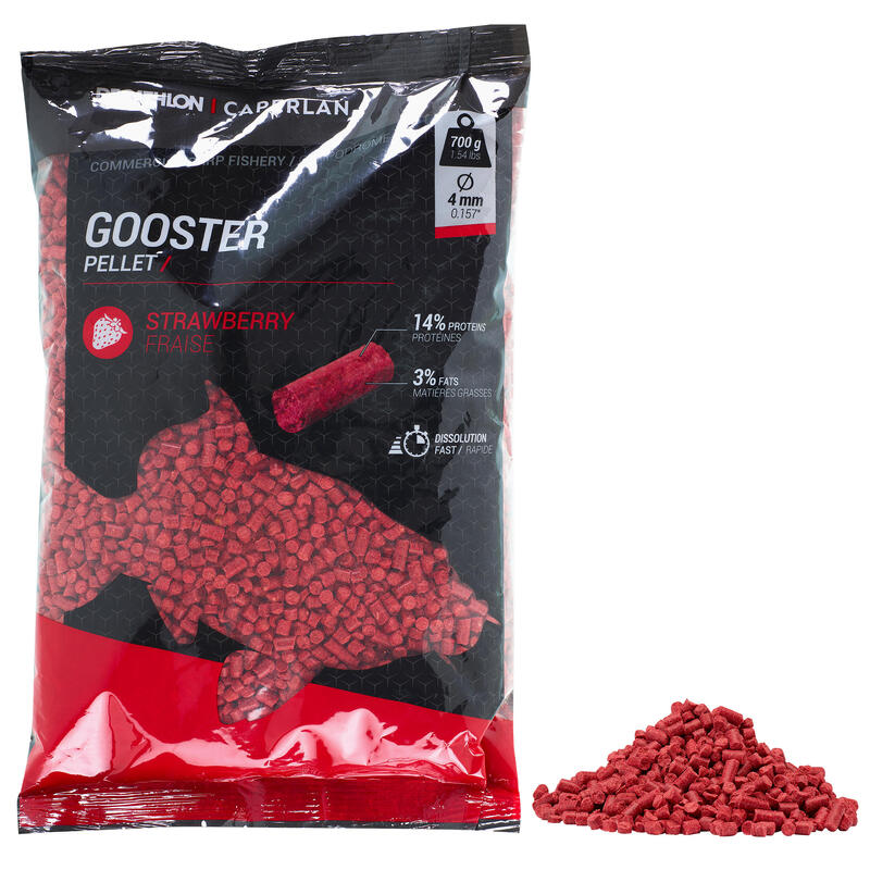 GOOSTER PELLET FRESA 4 MM 0,7 KG PARA LA PESCA DE LA CARPA AL COUP