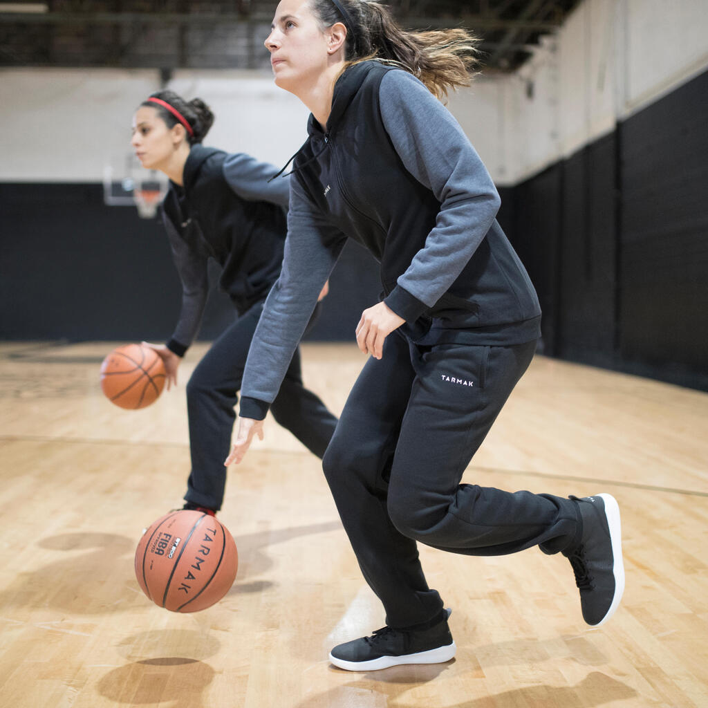 J100 Women's Basketball Tracksuit Jacket - Black/Navy