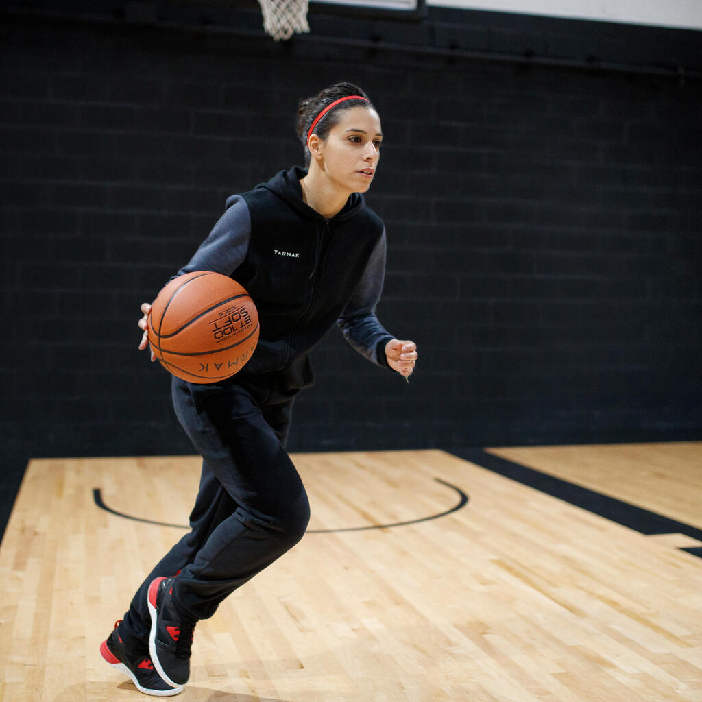 J100 Women's Basketball Tracksuit Jacket - Black/Navy