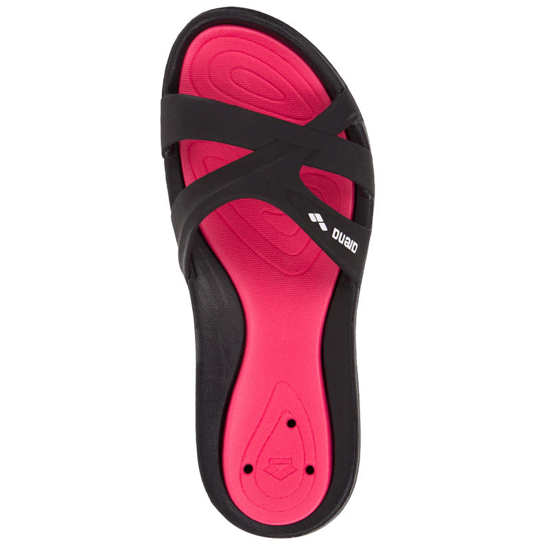 Women's Pool Sandals Arena Athena - Hook Black Pink - Decathlon