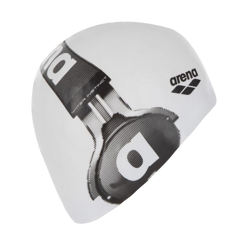 Swimming Silicone Cap Arena Poolish White ARENA Decathlon