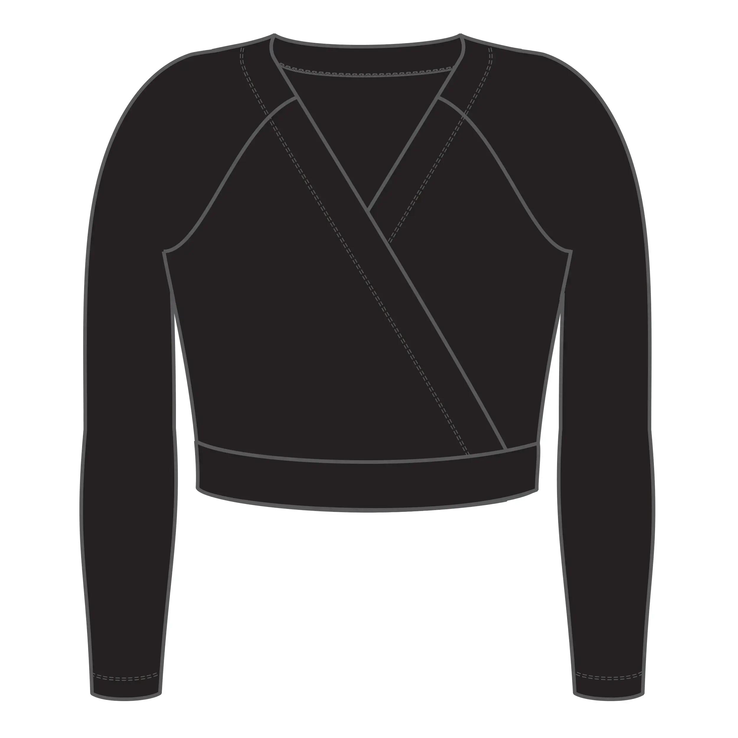 Tanz-Wickeljacke Mädchen schwarz 10/10